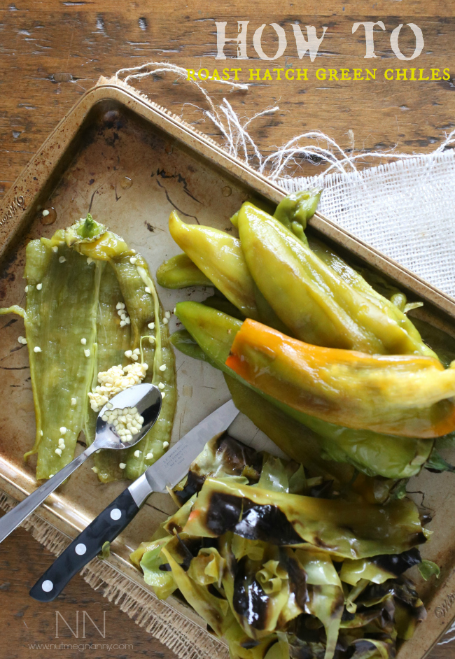 beautifully roasted hatch green chiles