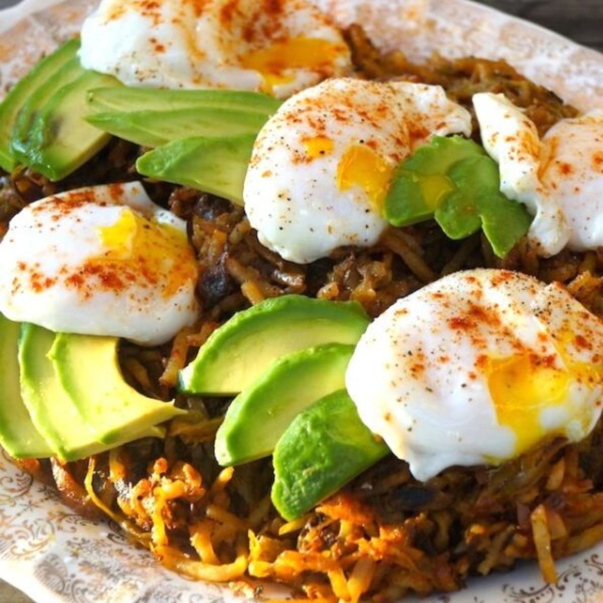 Perfect Poached Eggs Over Double Hatch Hash Browns - iHatchChile