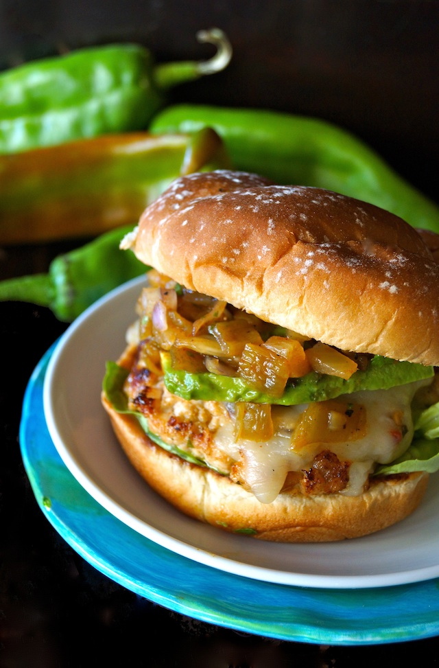 Roasted Hatch Pineapple Salsa Turkey Burgers